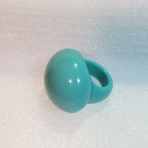 Seafoam Green Resin Mushroom Ring Size 8.5 - Picture 4 of 11